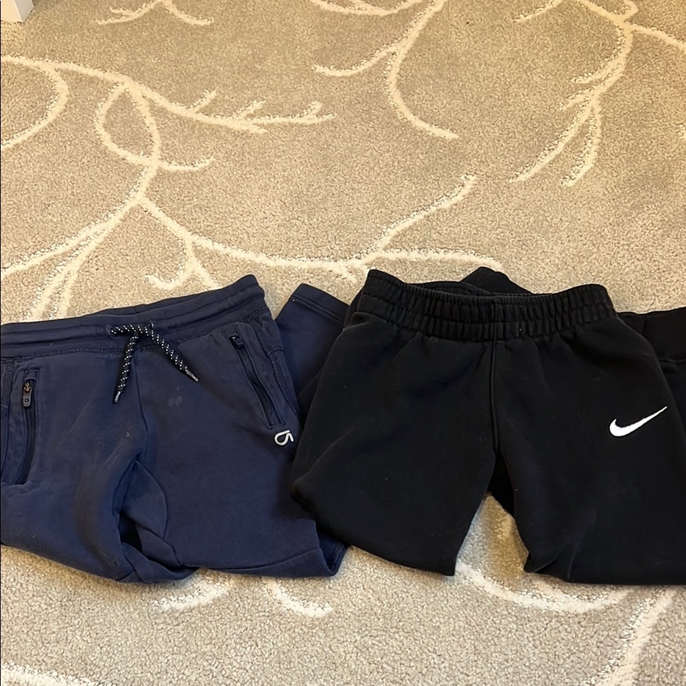 Nike Kids Black Joggers and gap boys navy joggers